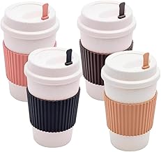 Copo para Café Sustentável com Tampa Antivazamento e Proteção Térmica - Cores Variadas