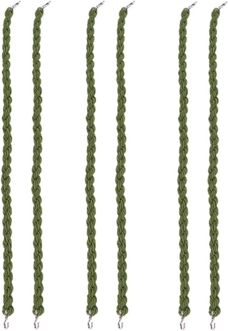 Hemoton 3 Pairs Adjustable Braided Rope Trouser Opening Band Green