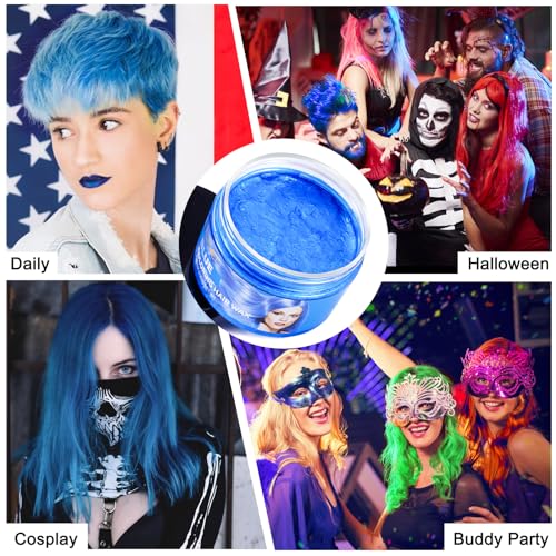 Cera para Cabello Color Temporal Azul 120g miniatura 5
