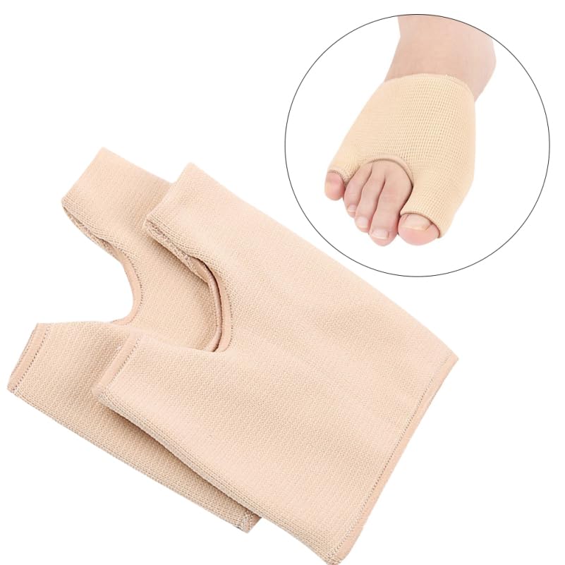 Healeved 1pair Thickened Thumb Socks Hallux Bunion Protector Sleeves s Apricot Color Comfortable and Breathable for Foot