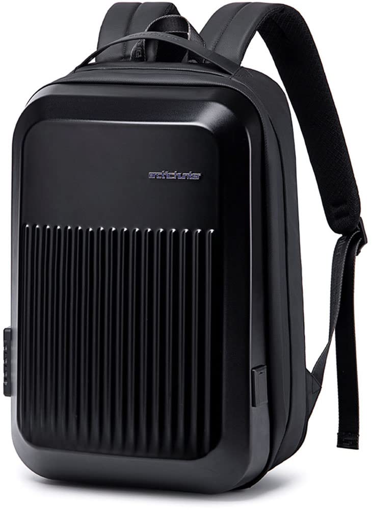 Anti Theft Business Laptop Backpack, Waterproof Expandable Hard Shell Backpack with USB Charging Port and TSA Lock for Men and Women, 1859