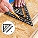 Squares Tool,8.5-in Adjustable Woodworking Rafter Square with Level，Aluminum Alloy Triangle Ruler Rafter Frame Square Double Scale,for Precise Marking and Layout (Green)