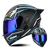 SOMAN-955フェイスシールド付き 全帽 ライダー装備 フリップアップ乗馬用品ギアシールド付 安全帽 メンズ レディース 男女兼用 耐衝撃 ウォッシャブルライニング 日焼け止め UVプロテクト 大きい 頭囲(56-62cm) (L,SM18)