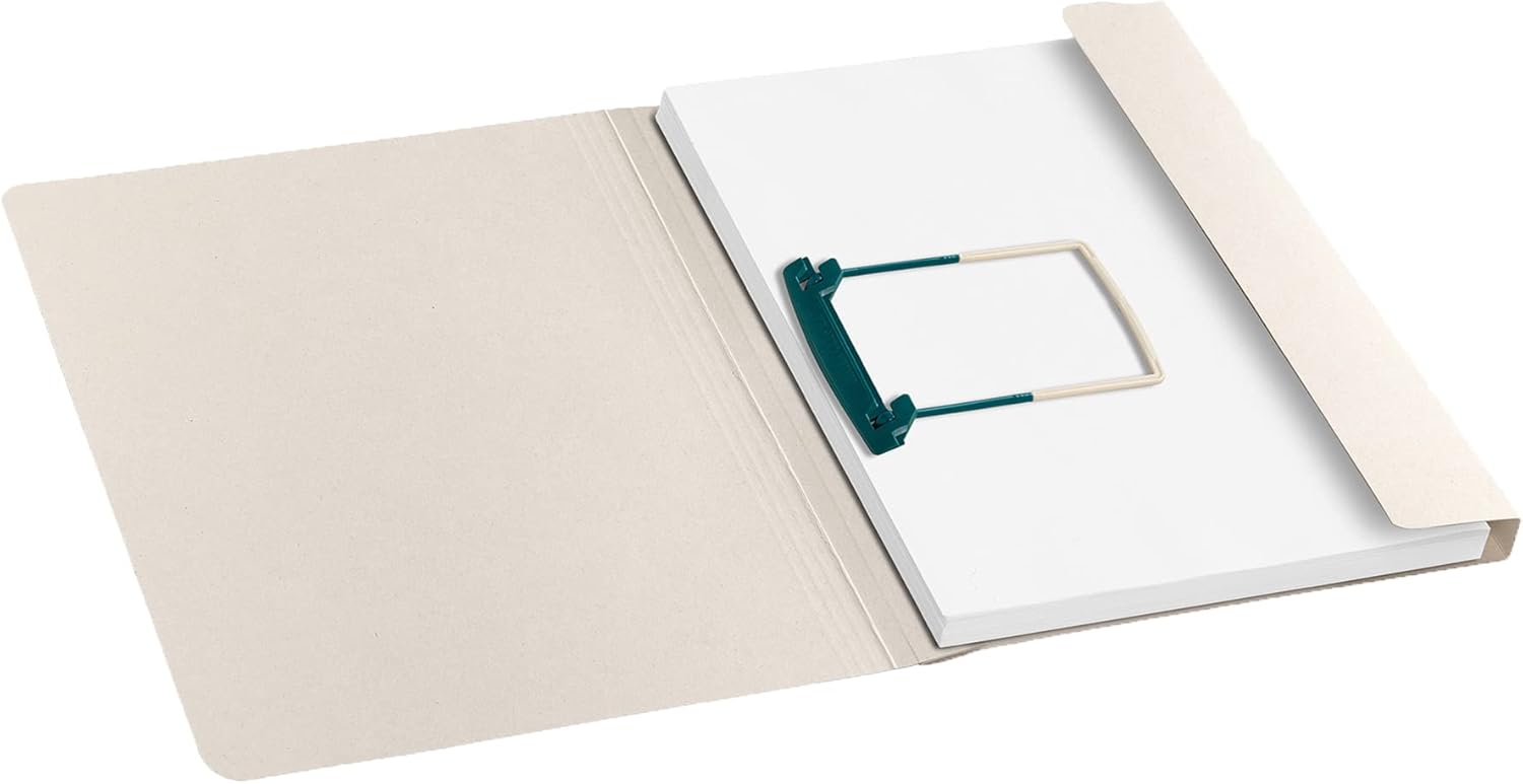 Djois Made by Jalema 3804511- Pack of 10 Ecological Folders for Binding with Clipex Fastener Clip, Naturel Beige, Folio