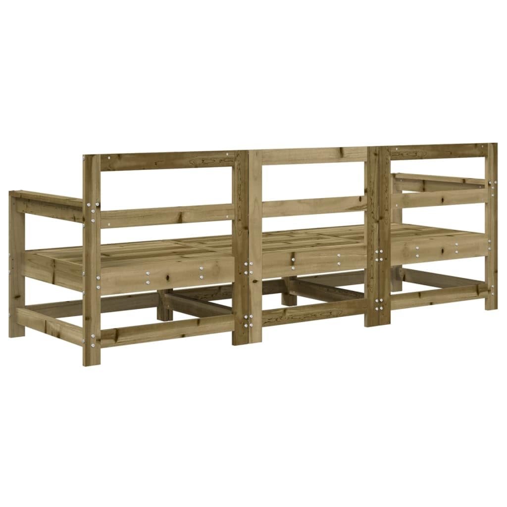 Gecheer 3 pz,Divano,da Giardino,per Esterno,Patio,Terrazzo,a 3 Posti,in Legno di Pino,Impregnato,Divano Modulare Giardino da Esterno,Divano in Legno,Divano 3 Posti da Giardino,Esterno