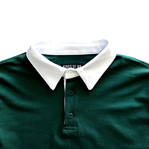 Kings Of NY Classic Mens Long Sleeve Sports Polo Rugby Shirt3