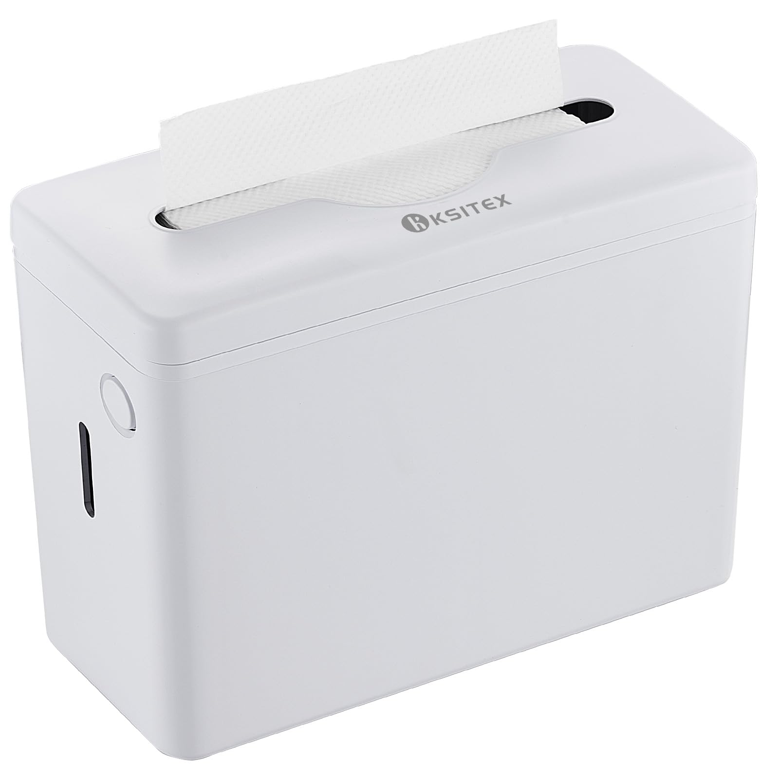 Distributeur de Serviettes Papier de Comptoir, Grande Capacité – pour Serviettes Z/C/Multi Pli, avec Base Anti-Dérapante (300 Feuilles, Blanc) pour Cuisine, Restaurant, Bureau Blanc