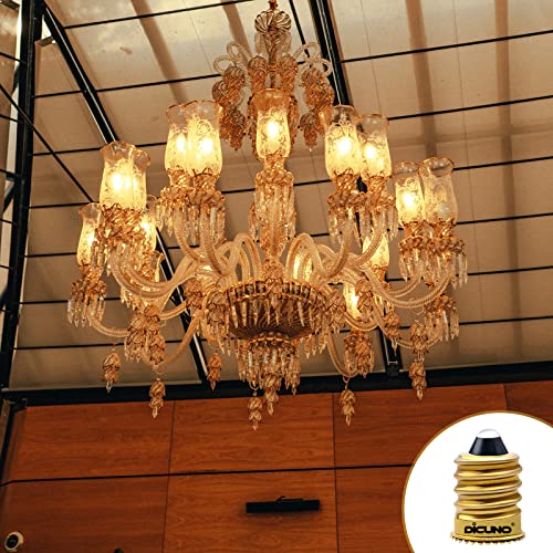Dicuno E14 To E12 Socket Adapter, Copper E14 European Base To Candelabra Base Socket Converter, Edison Screw European E14 Socket Reducer, 0~250V Max 100W And 100℃ Heat-Resistant, 10-Pack #TOP4