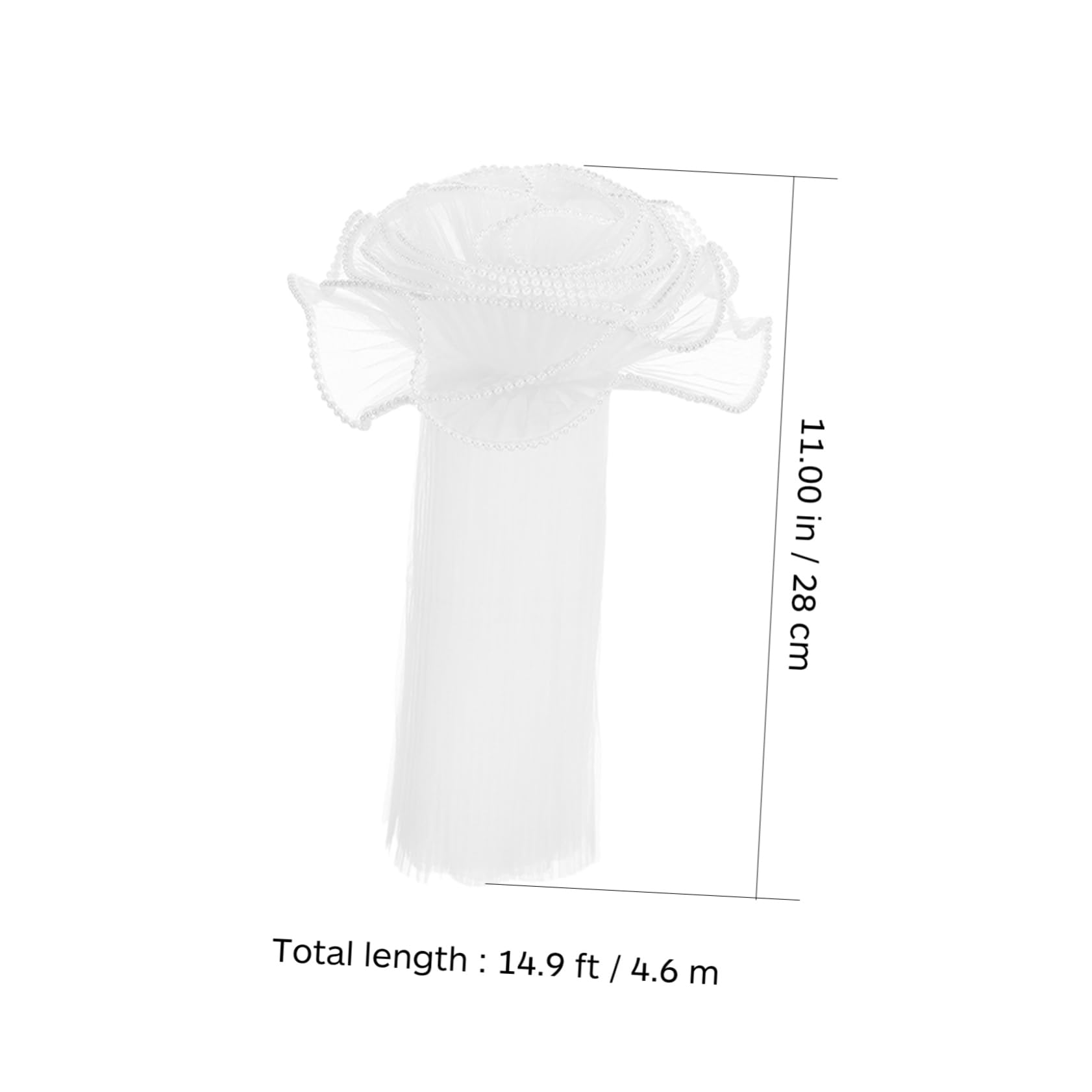 jojofuny Luxurious Wavy Pearl Mesh Floral Wrapping Paper 4 Yard Roll for Fresh Flower Arrangement