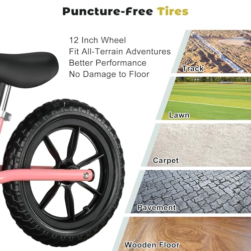 MHCYLION Laufrad ab 2-5 Jahre, Lenkrad und Sattel höhenverstellbar, Ultraleicht Kinderlaufrad Balance Fahrrad für Jungen Mädchen – Bild 5