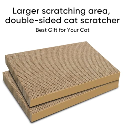 Image of 8 Packs Cat Scratcher, Cat Scratching Board for Indoor Cats and Kitten, Large Size Cat Scratching Pad, Durable&Premium Recyclable Cardboard Cat Scratcher