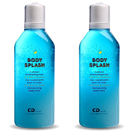 Preisvergleich Produktbild Body Splash 2-Phasen Körperpflegetonic - Feuchtigkeitspflege der besonderen Art, die Ihrer Haut Geschmeidigkeit und Frische verleiht - Marine (blau) / 2er Pack (2 x 200 ml)
