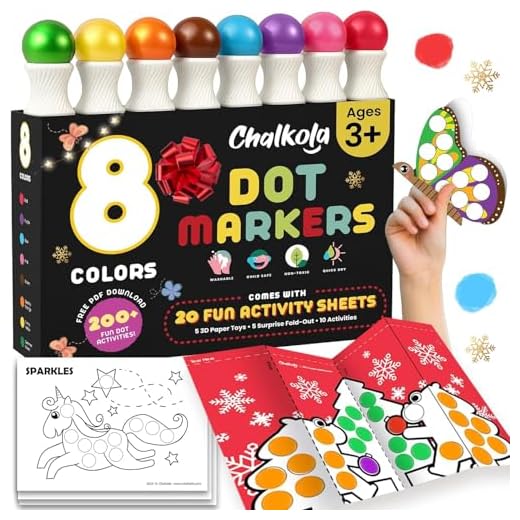 Chalkola Washable Dot Markers for Toddlers