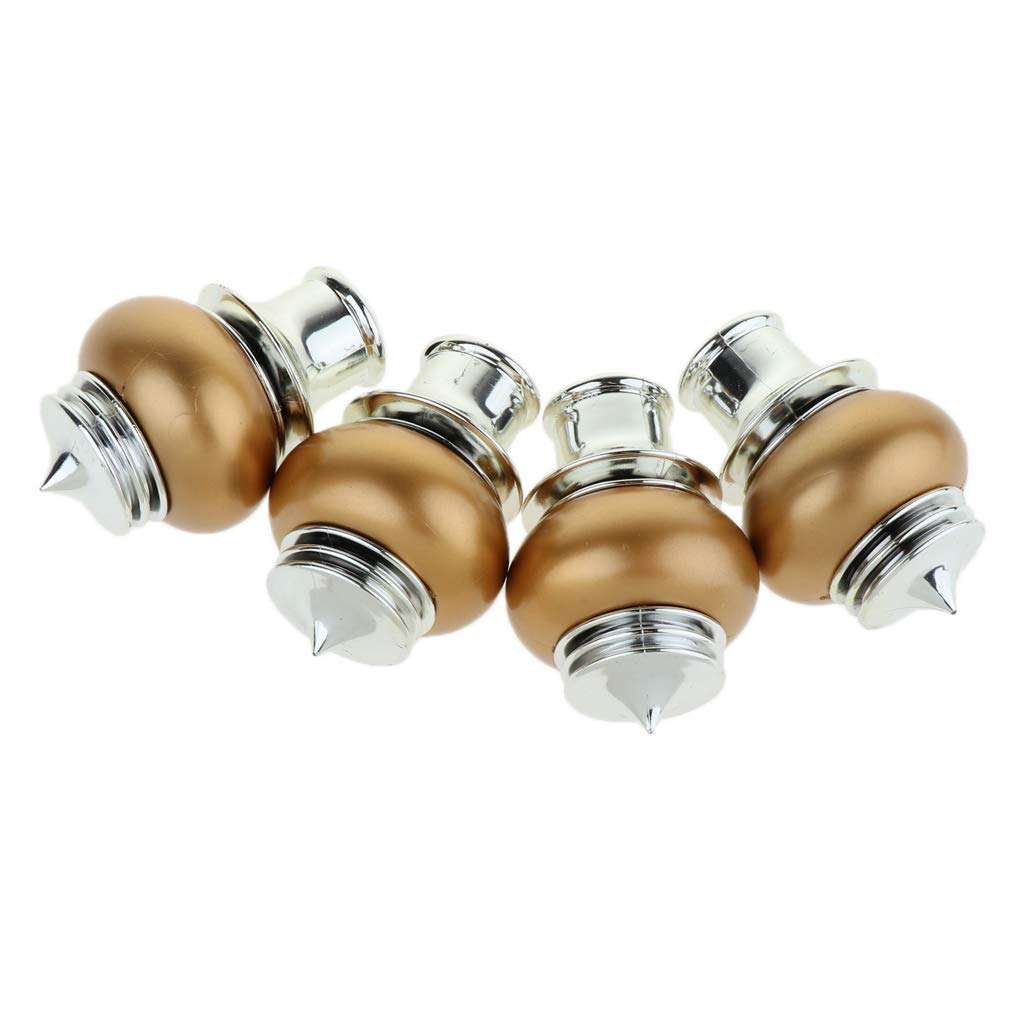Lot De 4 Embouts Décoratifs Pour Tringle à Rideau Diamètre 28 Mm - Doré - Décoration Fenêtre - 12