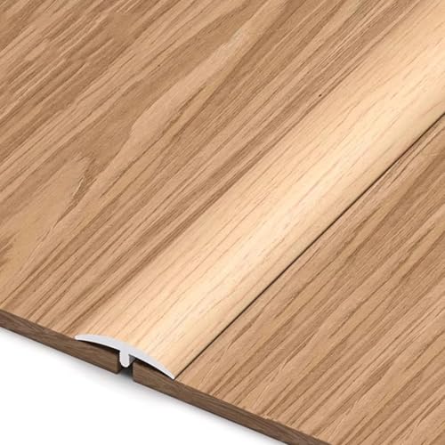 Tiras De Moldura De Puerta De Alfombra De 3 X 90 Cm, Tira De Transición De Piso Laminado, para Cubrir Pisos Laminados, Diseño De Veta De Madera(Oak Wood Grain,W4cm)
