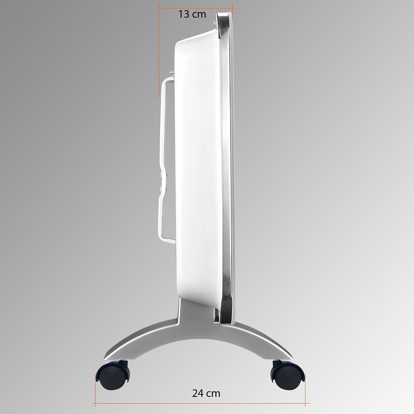 YOEVU | Radiador eléctrico bajo consumo 1500W | Programable con control móvil y WIFI | Termostato regulable | Soporte con ruedas | IP24 | Protección sobrecalentamiento | Blanco