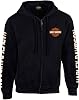 Harley-Davidson Men's Hooded Sweatshirt, Bar & Shield Zip Black Hoodie 30299142