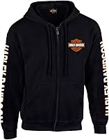 Vista 1 de Harley-Davidson Sudadera con capucha para hombre, sudadera con capucha Bar & Shield Zip Negro 30299142