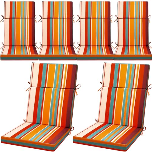 Chitidr Outdoor High Back Chair Cushion, Rocking Chair Cushions Waterproof Patio Chair Cushions, Indoor Outdoor Seat Chair Cushions Furniture Seat Chair Pad, Weather Resistant (Boho,6)