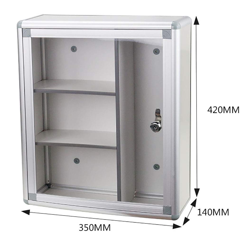 Armario portátil montado en la pared, contenedor de metal con cerradura segura para niños, ideal para botiquín de primeros auxilios, 3 diseños Slish para el hogar
