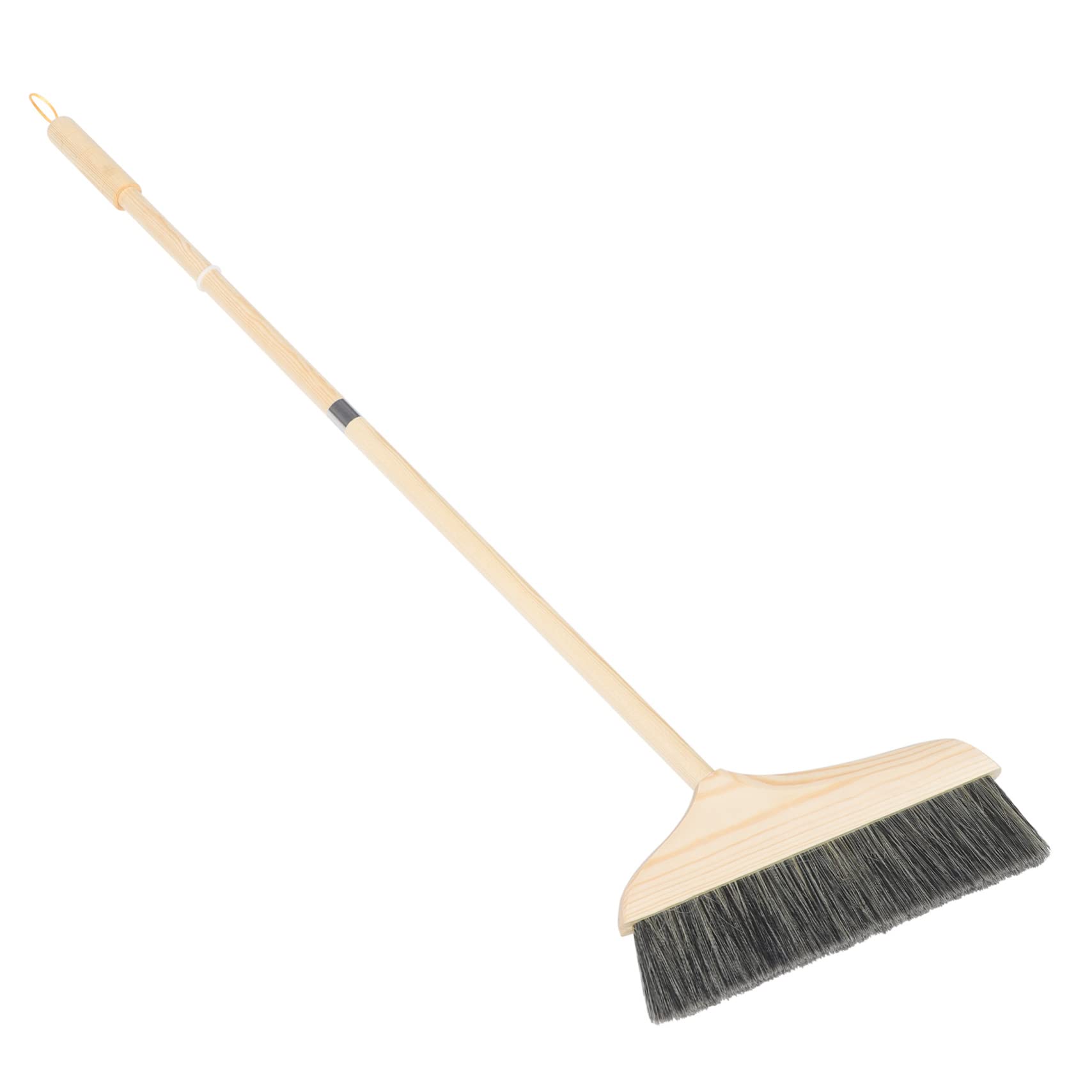 HOMOCONO Wooden Long Handle Broom Hair Removal Broom Patio Broom Lawn Concrete Broom Carpet Broom Brooms for Floor Cleaning Floor Sweeping Broom Soft Bristle Broom Floor Broom Bristle Hair