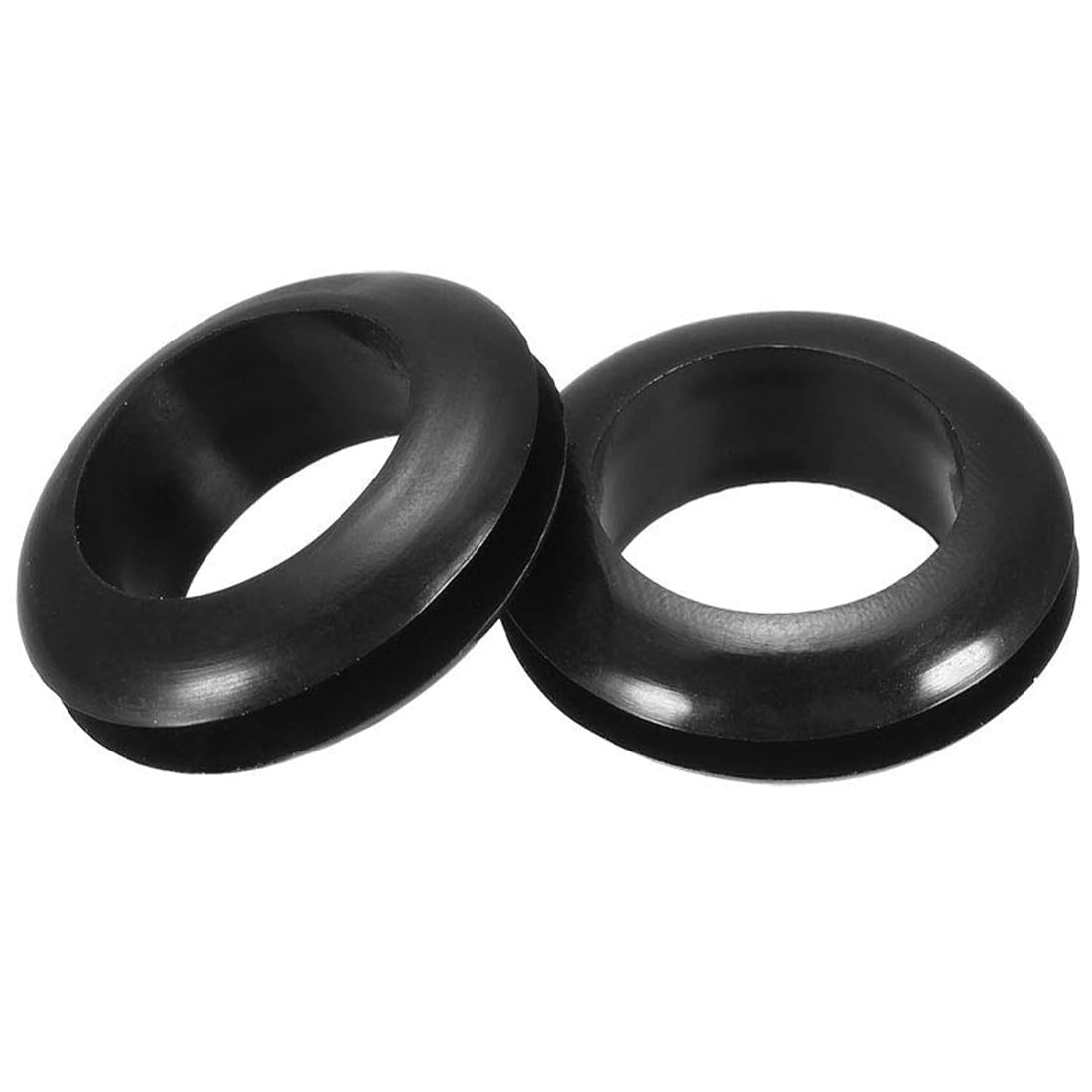 TOP-VIGOR 100Pcs Black Rubber Grommets 12mm Cable Wire Protector Rings Electrical Hole Gaskets for Conductor Wiring Cables and Plugs