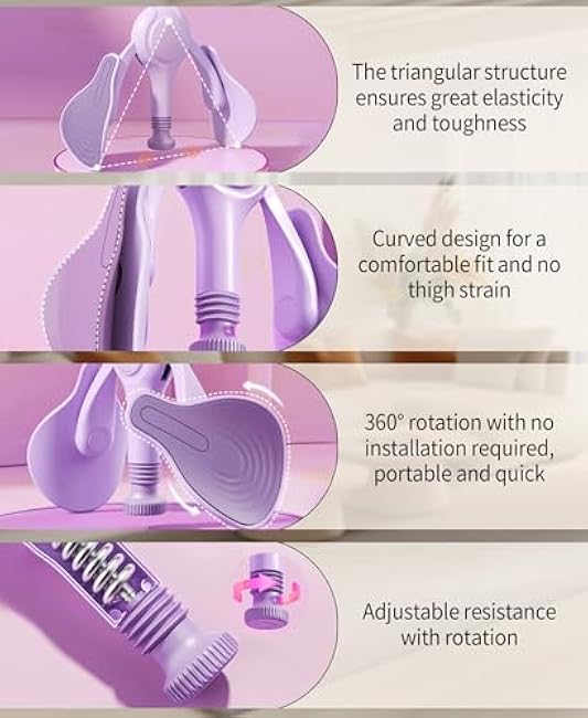 Inner Thigh Exerciser, Pelvic Floor Muscle Exercise Devices, Adjustable Hip Trainer Kegel Exerciser for Postpartum Rehabilitation, Thigh Toner Workout Equipment