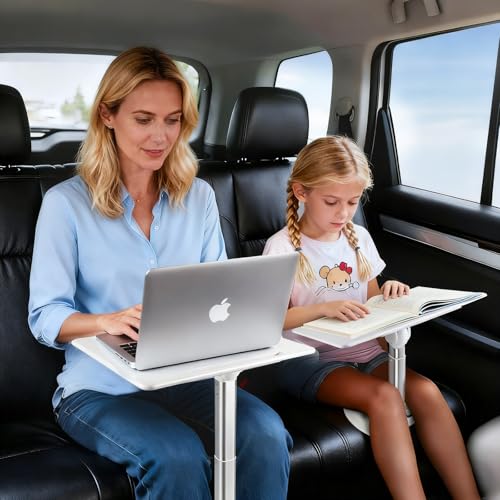 Car Desk for Laptop & Eating, Adjustable Seat Tray