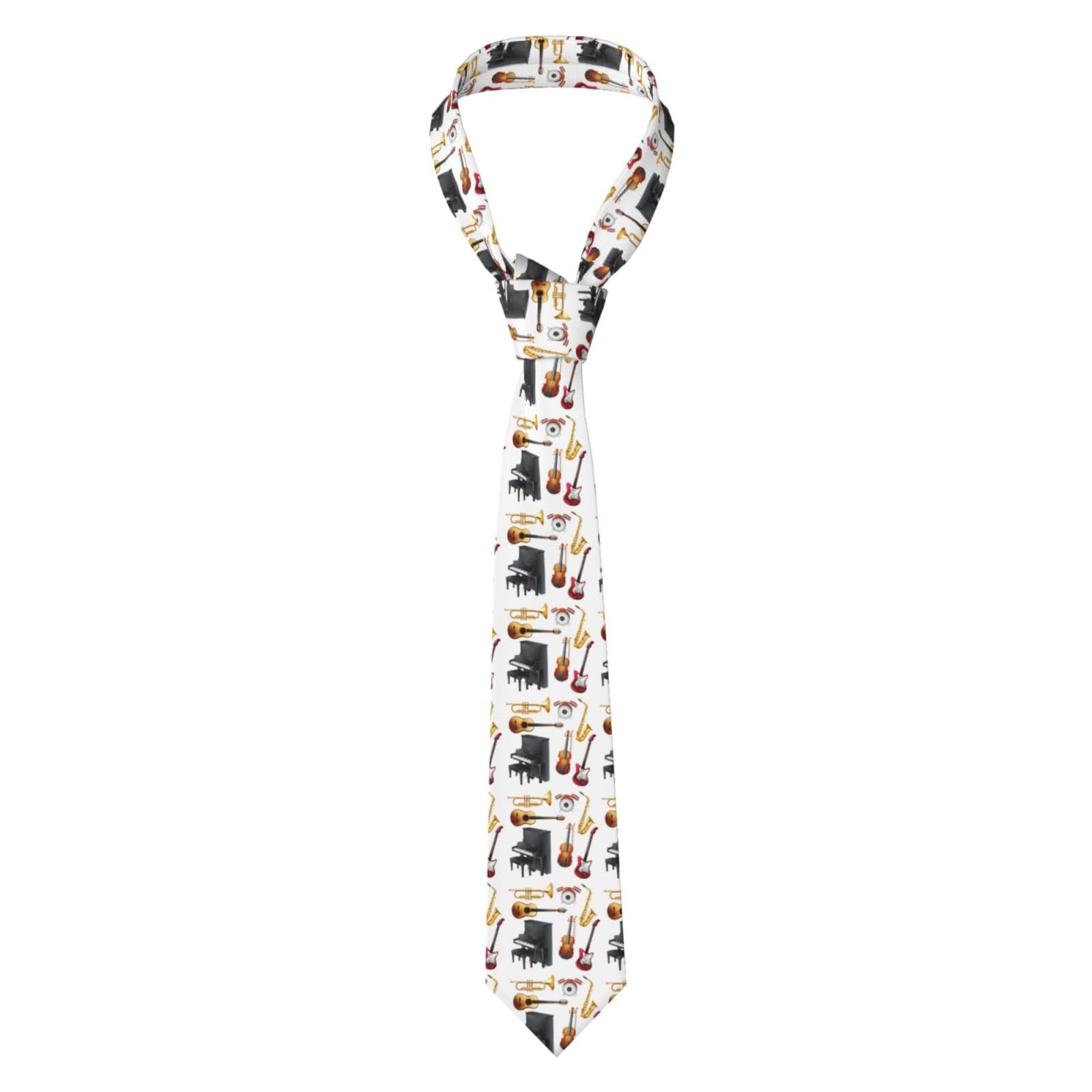 Hnnkloy Classic Neck Tie Musical Instrument Piano Guitar Saxophone Men'S Necktie