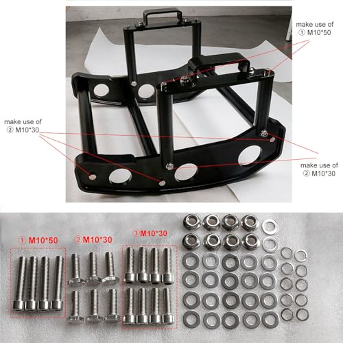 Image of Dyno Racing Black Car Front Bumper Beam Bracket Protector Safety Bar Kit Bull Bar Grille Guard Removable Compatible With Ford Mustang 2015-2019