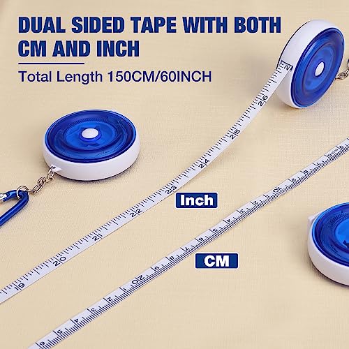 Workpro W063018 3-Pack Measuring Tape For Body, 60-Inch(150Cm) Soft Measurement Tape Retractable thumb #2