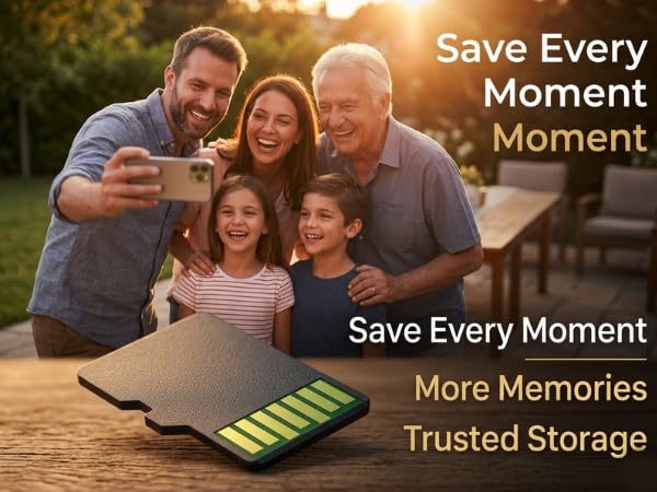 Image of 8GB microSDXC Memory Card Class 10, V30 | 20MB /s Read, 10MB /s Write Speed | Compitable with Smartphones, Camera, CCTV | Drop Protection | Memory Card