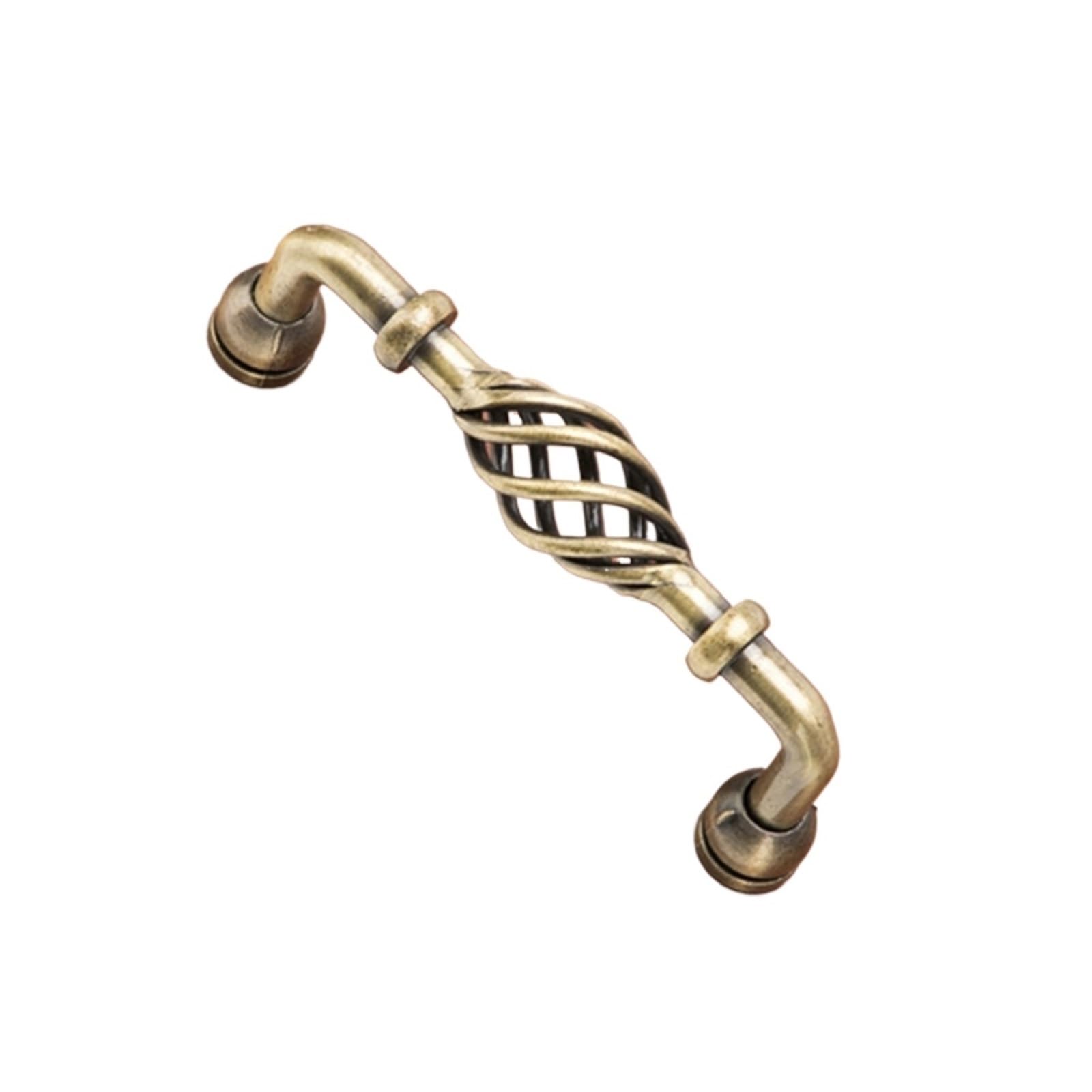 Yonmledo Type7 Bronze 96Mm Brass Vintage Drawer Handles 2Pcs Out Antique Bronze Home Hardware Handle Pull With Screws Cupboard Furniture Handles Drawer Knobs Door Knob Cabinet Pullers(Type7 Bronze 96Mm)