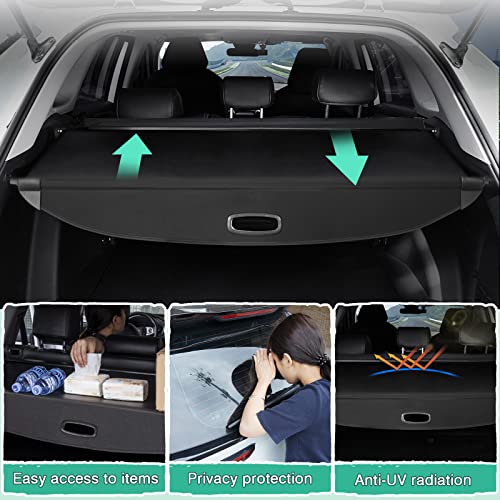 Image of Powerty Cargo Cover for 2021-2026 Kia Sorento Accessories, Canvas Trunk Cover Retractable Trunk Security Cover Privacy Shielding Shade for 2021-2026 Kia Sorento