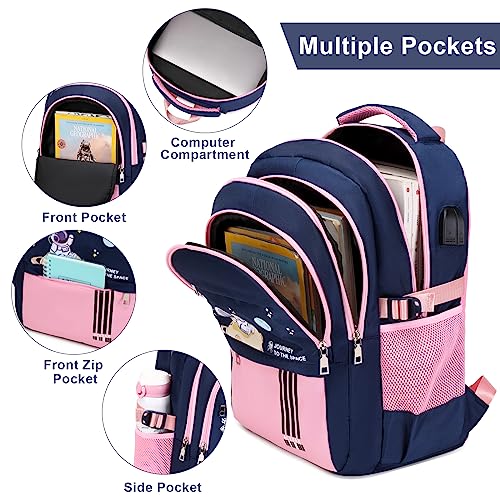 Image of ACESAK Astronaut Backpack for Girls - Girls Backpack with Lunch Bag