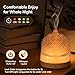 Lecdura Glass Essential Oil Diffuser, 200ml Ultrasonic Aroma Diffusers with Glass Reservoir Dome & White Plastic Base Lock Color Auto-Off Timer 7 Color Light for Home Office Bedroom Yoga