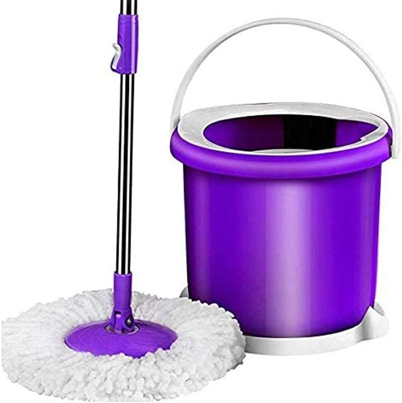 HBJWOV Automatic Mop Bucket Rotating Mop Hands Free Washing Single Cylinder Household Labor Saving Automatic Water Dump Lazy Mop