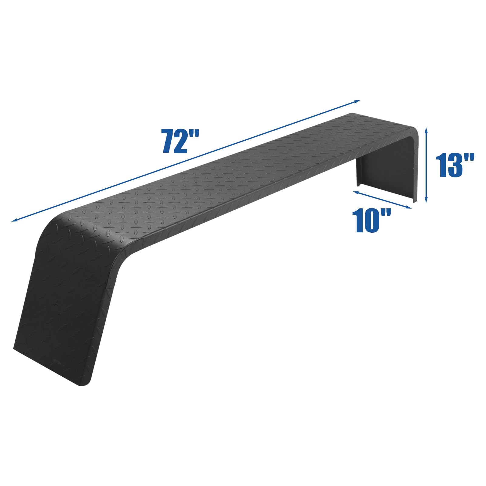 Trailer Fenders, Tandem Axle Trailer Fenders, Heavy Duty Painted Steel Diamond Tread Plate Fenders Fit for 13