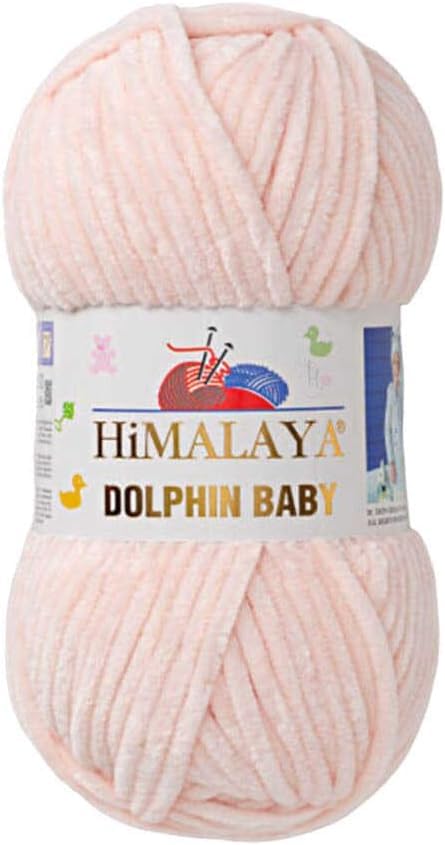 Himalaya Dolphin Baby Yarn Each Skein 100gr 120m Super Bulky Yarn for Knitting&Crocheting Ideal for Cardigans Shawls Blankets Hats and Home Textiles (1, 80353 Sand Cream) — image 1