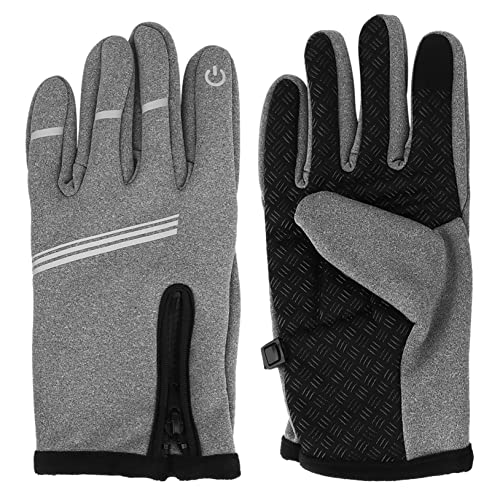 HOLIDYOYO 1Pair Windproof Full Finger Cycling Gloves for Winter Sports Outdoor Warm Skid Mitten with Reflective Elements Breathable Shockproof Design for Riding and Hiking