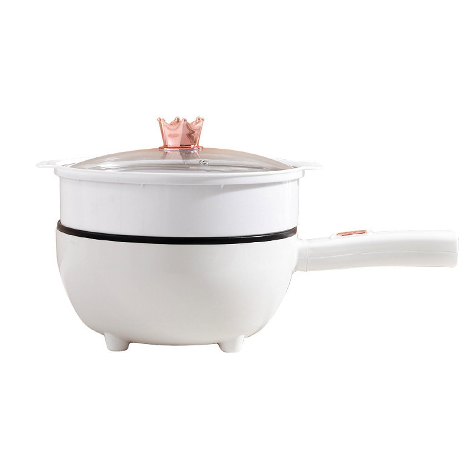 Hot Pot electric with steamer, 3L Multifunctional Non-stick Electric Cooker, Noodles Cooker with Dual Power Control, Frying Pans for Steak, Egg, Oatmeal