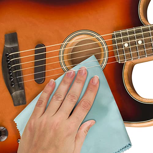 6 Pack Guitar Cloths, 12"X12" Microfiber Flute Cleaning Cloth For Musical Instruments Polishing & Cleaning Cloths For Guitar Flute Violin Piano Clarinet Trumpet Sax #TOP5