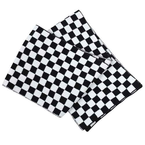NIYANGLE Bufanda de Cuadros en Tonos Oscuros y Claros para Mujer, Chal Cálido de Hilo de Lana, 1 Pieza, Ligera y Transpirable, Bufanda Estampada para Dama, Accesorio Versátil para Invierno