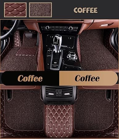 Image of 7D Premium Leatherette Car Foot Mat| Luxurious & Elegant Look | 100% Waterproof and Dust Proof | Custom Fitted 7D Car Floor Tray Mat for Mahindra XEV 9e 2026 (Coffee)