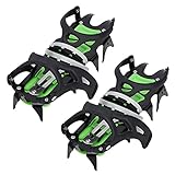 A Pair BRS-S1A Light Green 14 Long Teeth Anti Slip Ice Cleat Shoe Grips Spikes Cleats Crampons for Hiking Climbing ice Axe brs-s1a Outdoor Gear Crampon ice Axe Crampons