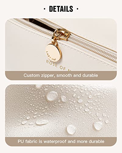 Eachy Travel Makeup Bag,Large Capacity Cosmetic Bags For Women,Waterproof Portable Pouch Open Flat Toiletry Bag Make Up Organizer With Divider And Handle #TOP4