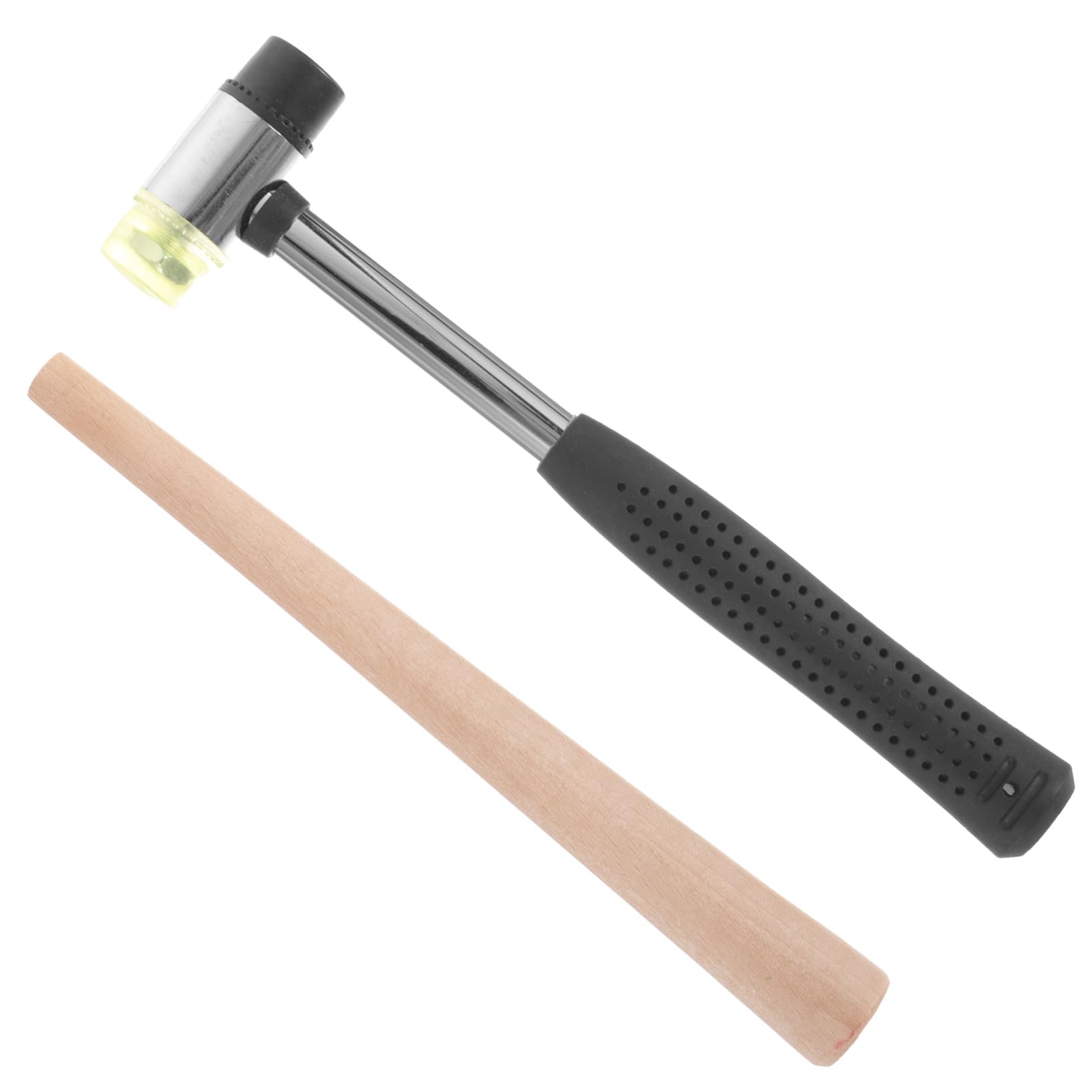 iplusmile Kit Reparación Joyas con Mandril para Anillos de Madera y Martillo de Goma Herramienta Ligera para Moldear y Ajustar Joyería Profesional y Flexible