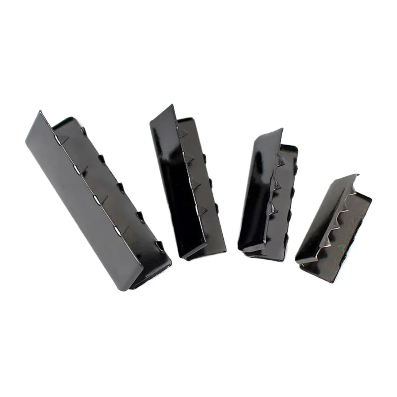 PVUVTNAHW 50Pcs Metal Strap Buckle For Sewing Pants Belt Zipper Tail Clip Webbing End Clasp Buckles DIY(GunBlack,32mm)
