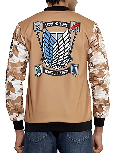 Image of ComicSense.xyz Unisex Anime Jacket for Men and Women, Wings of Freedom Printed Cosplay Anime Bomber Jackets