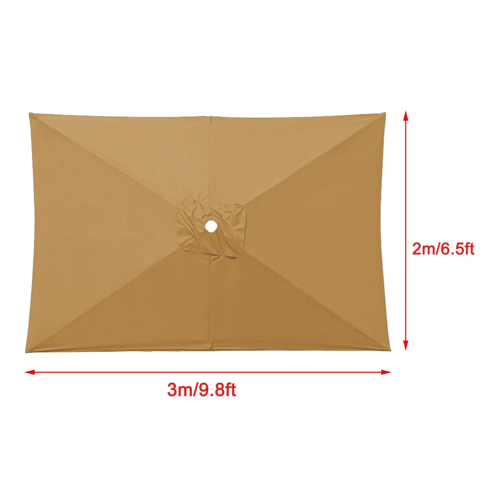 WORDFUN 2x3M Auvent De Remplacement Pour Parasol, Dessus De